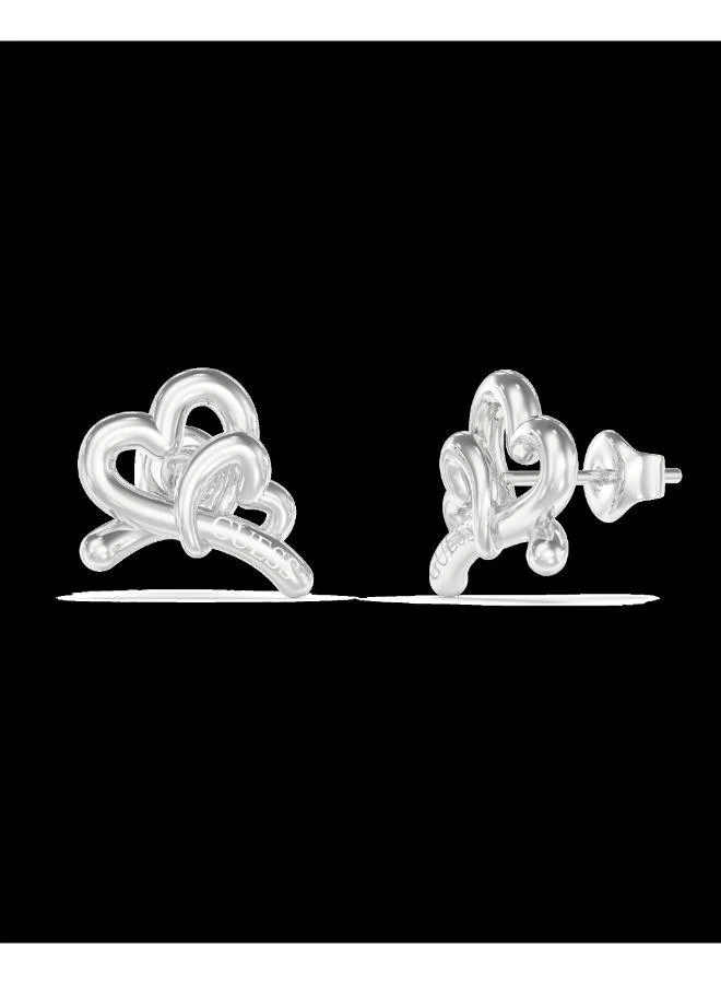 GUESS Ebraced Heart Stud Earrings